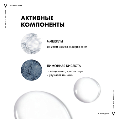 Купить Vichy Normaderm 200 мл вода мицеллярная  для очищения кожи лица и снятия макияжа 3 в 1