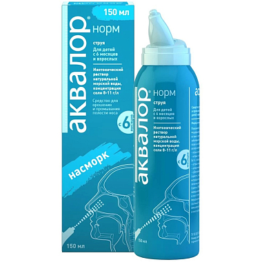 Купить Аквалор Норм 150 мл спрей для промывания носа