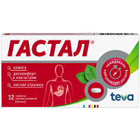 Купить: Гастал 12 шт таблетки для рассасывания мята