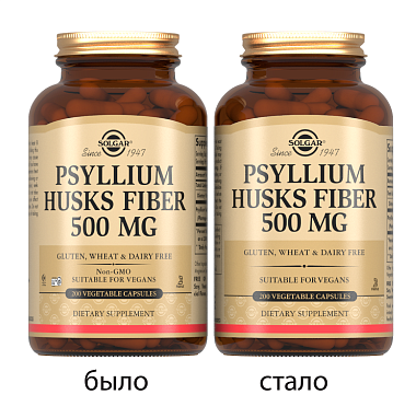 Купить Solgar Псиллиум пищевые волокна 500 мг 200 шт капсулы