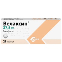 Купить: Велаксин 37,5 мг 28 шт таблетки