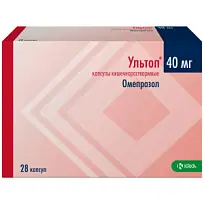 Купить: Ультоп 40 мг 28 шт капсулы