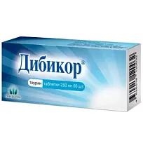 Купить: Дибикор 250 мг 60 шт таблетки