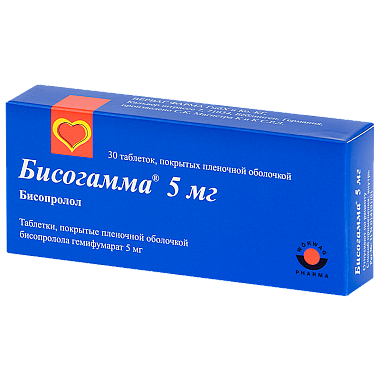 Купить Бисогамма 5 мг 30 шт таблетки покрытые пленочной оболочкой