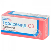 Купить: Торасемид-СЗ 5 мг 60 шт таблетки