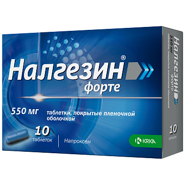 Купить Налгезин Форте 550 мг 10 шт таблетки покрытые пленочной оболочкой