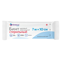 Купить: Бинт стер Клинса 7смX10м
