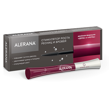 Купить Alerana 6 мл 2 шт стимулятор роста ресниц двойная формула день и ночь