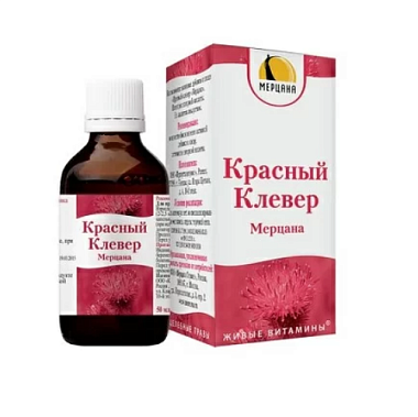 Купить Красный клевер 50 мл капли флакон-капельница