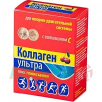 Купить: Коллаген Ультра Плюс Глюкозамин 8 г 7 шт порошок пакет вишня