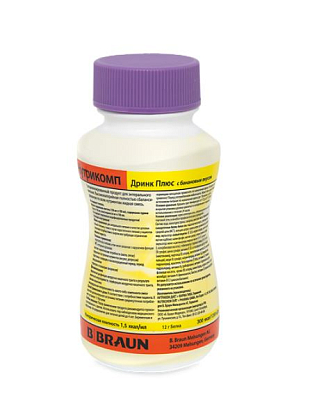 Купить Нутрикомп Дринк Плюс 200 мл смесь жидкая для энтерального питания банановый вкус