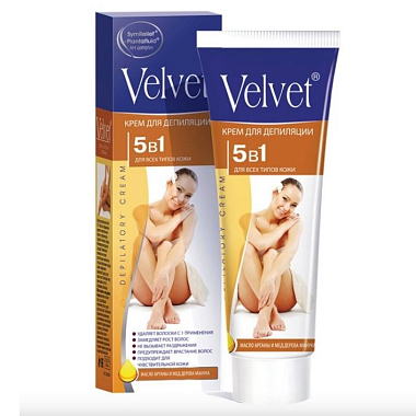 Купить Velvet 100 мл крем для депиляции для всех типов кожи 5 в 1