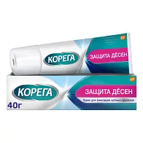 Купить: Корега 40 г крем для фиксации зубных протезов защита десен