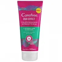 Купить: Carefree Duo Effect гель для интим гигиены 200мл с зелен чаем и алоэ вера