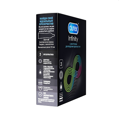 Купить Durex Infinity 3 шт презервативы с анестетиком