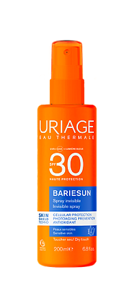 Купить Uriage Bariesun 200 мл спрей солнцезащитный невидимый SPF30