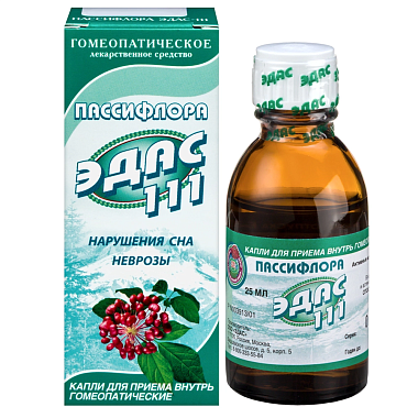 Купить Эдас-111 Пассифлора 25 мл капли неврозы