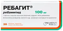 Купить: Ребагит 100 мг 30 шт таблетки покрытые пленочной оболочкой