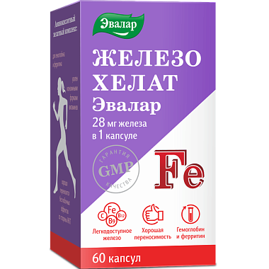 Купить Железо Хелат 60 шт капсулы