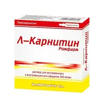 Купить: Л-Карнитин Ромфарм 200 мг/мл 5 мл 5 шт раствор для внутривенного и внутримышечного введения