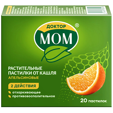 Купить Доктор Мом 20 шт пастилки апельсин