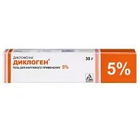 Купить: Диклоген 5 % 30 г гель для наружного применения
