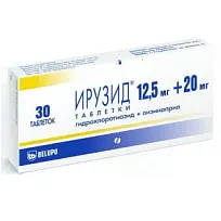 Купить: Ирузид 12,5 мг + 20 мг 30 шт таблетки