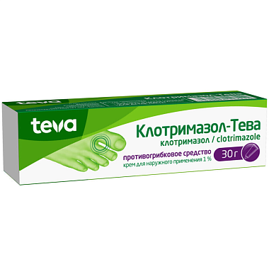 Купить Клотримазол-Тева 1% 30 г крем для наружного применения