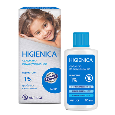 Купить Хигиеника 1% 60 мл средство педикулицидное флакон