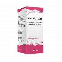 Купить: Клиндамакс 10 мг/мл 30 мл раствор для наружного применения