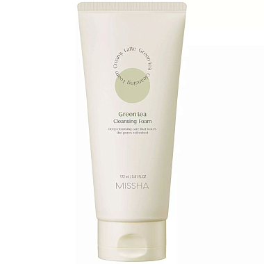 Купить Missha Creamy Latte 172 мл пенка для умывания с зеленым чаем
