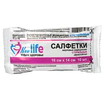 Купить: New Life 10 шт 16 см X 14 см салфетки стерильные марлевые