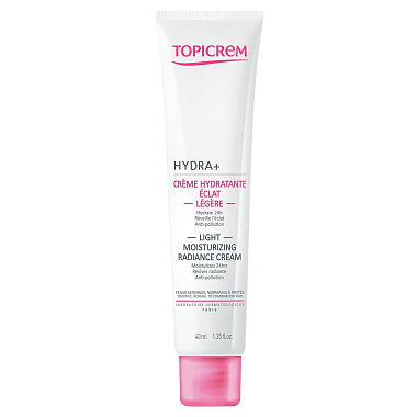 Купить Topicrem Hydra+ 40 мл крем легкий увлажняющий сияние