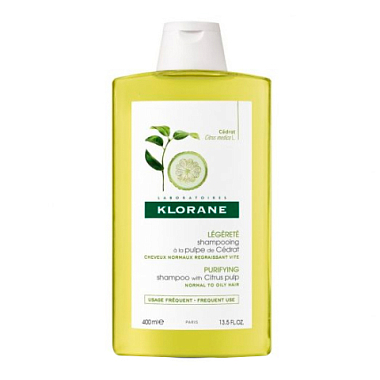 Купить Klorane 400 мл шампунь тонизирующий мякоть цитрона