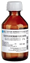 Купить: Салициловая кислота 1 % 40 мл раствор для наружного применения спиртовой