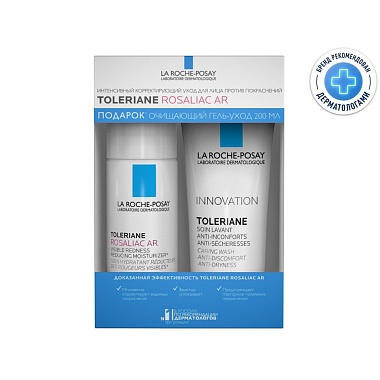 Купить La Roche-Posay набор Toleriane Rosaliac AR 40 мл крем корреторк + Toleriane 200 мл гель очищающий