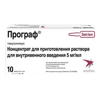 Купить: Програф 5 мг/мл 1 мл 10 шт концентрат для приготовления раствора для внутривенного введения ампулы