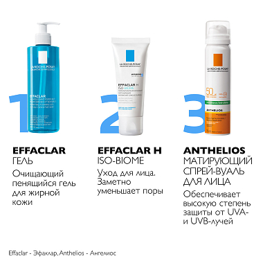 Купить La Roche-Posay Anthelios 75 мл спрей-вуаль матирующий солнцезащитный для жирной и нормальной кожи лица SPF 50 PPD 27