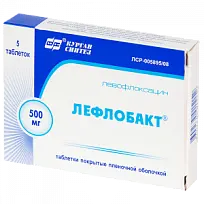 Купить: Лефлобакт 500 мг 5 шт таблетки покрытые пленочной оболочкой