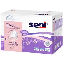 Купить: Seni Lady Micro 16 шт прокладки урологические 1 капля