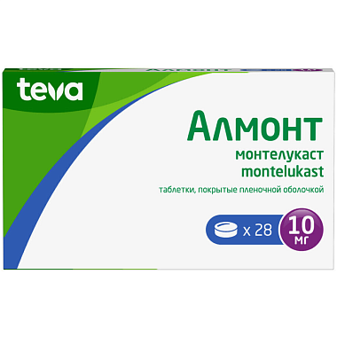 Купить Алмонт 10 мг 28 шт таблетки покрытые пленочной оболочкой