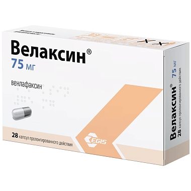 Купить Велаксин 75 мг 28 шт капсулы пролонгированного действия