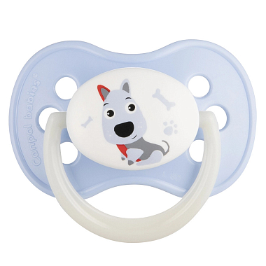 Купить Canpol babies animals 1 шт соска-пустышка латексная 6-18 мес цвет голубой