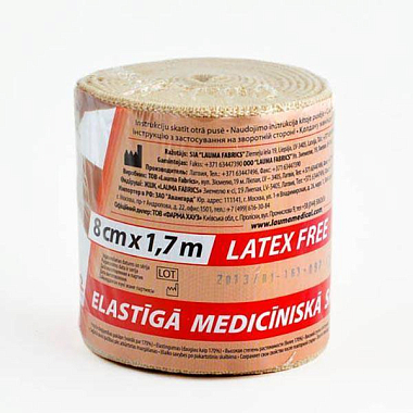 Купить Лаума бинт 8 см × 1,7 м эластичный с застёжками