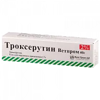 Купить: Троксерутин-Ветпром 2% 40 г гель для наружного применения