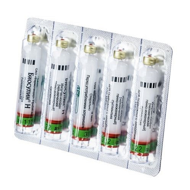 Купить Биосулин Н 100 МЕ/мл 3 мл 5 шт суспензия для подкожного введения картриджи