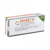 Купить: Инвега 3 мг 28 шт таблетки пролонгированного действия покрытые оболочкой