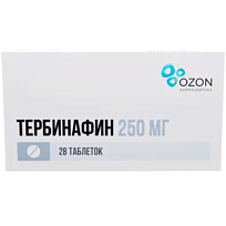 Купить: Тербинафин 250 мг 28 шт таблетки