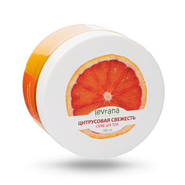 Купить Levrana 250 мл скраб для тела солевой цитрусовая свежесть