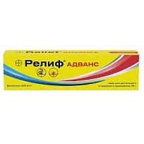 Купить: Релиф Адванс 25 г мазь для ректального и наружного применения
